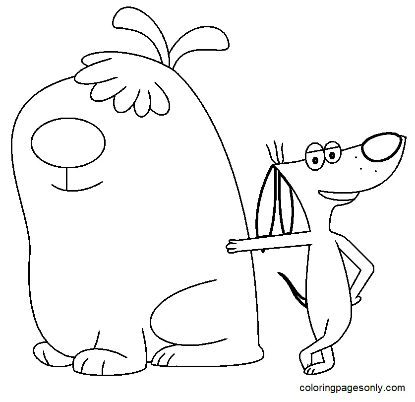 2 Perros Estupidos Para Colorear 11