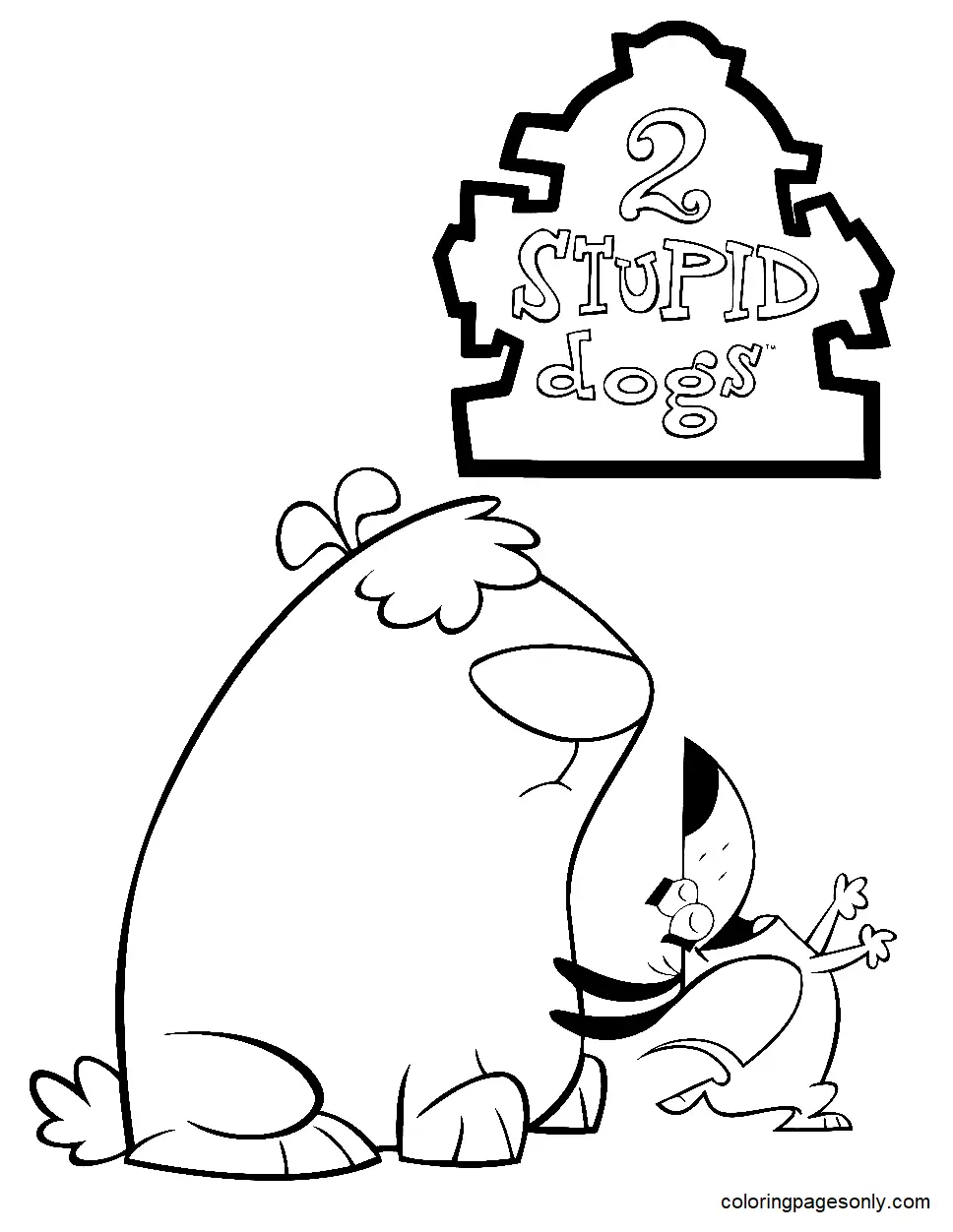2 Perros Estupidos Para Colorear 12