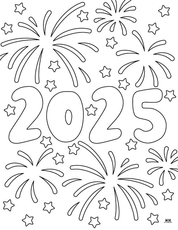 Desenhos de Paginas de 2025 Para Colorir 4