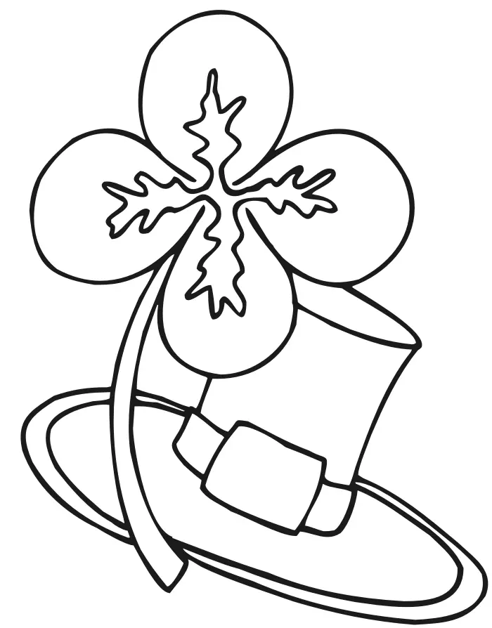 4 Leaf Clover Coloring Pages 11
