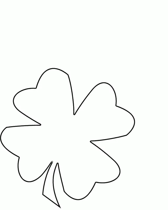 4 Leaf Clover Coloring Pages 14