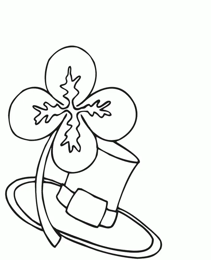 4 Leaf Clover Coloring Pages 16