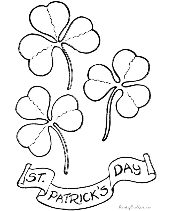 4 Leaf Clover Coloring Pages 24