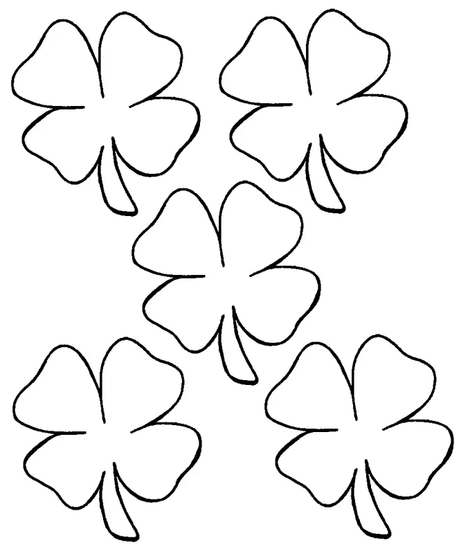 4 Leaf Clover Coloring Pages 25