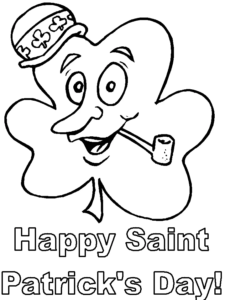 4 Leaf Clover Coloring Pages 7