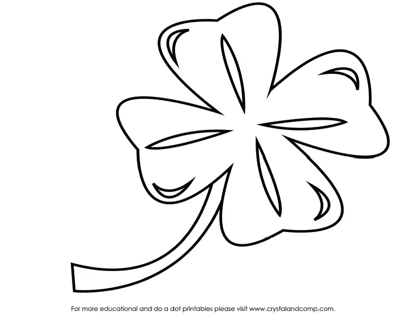 4 Leaf Clover Coloring Pages 9