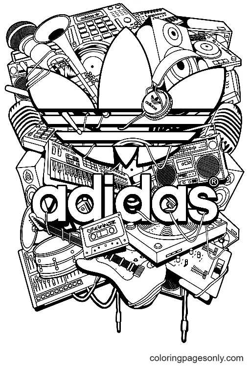 Desenhos de Adidas Para Colorir 15