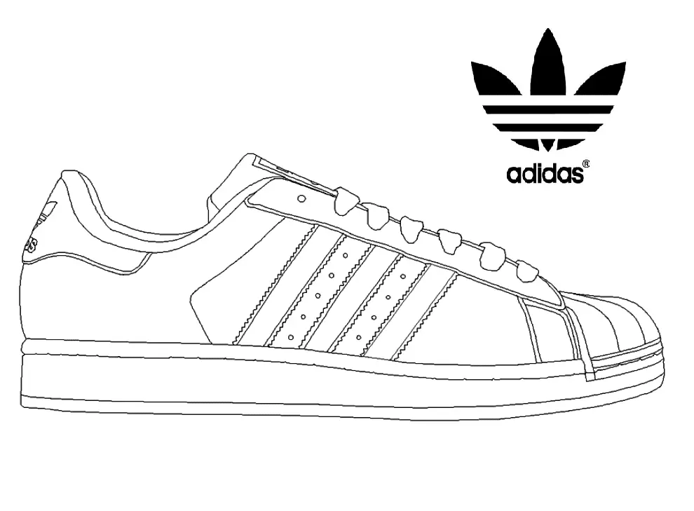 Desenhos de Adidas Para Colorir 20