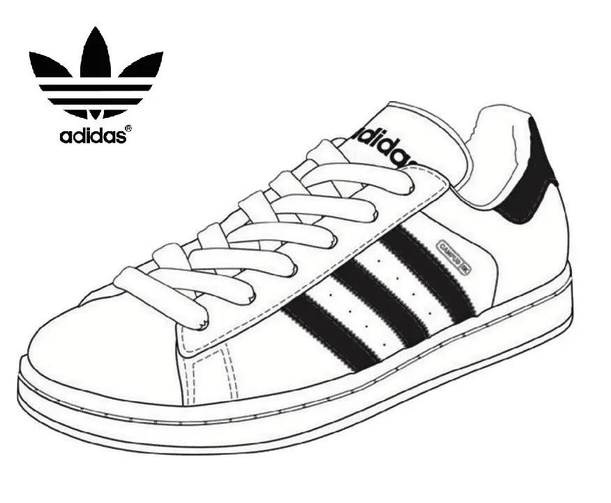 Desenhos de Adidas Para Colorir 3