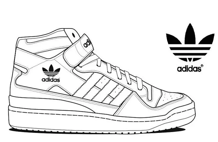 Desenhos de Adidas Para Colorir 4