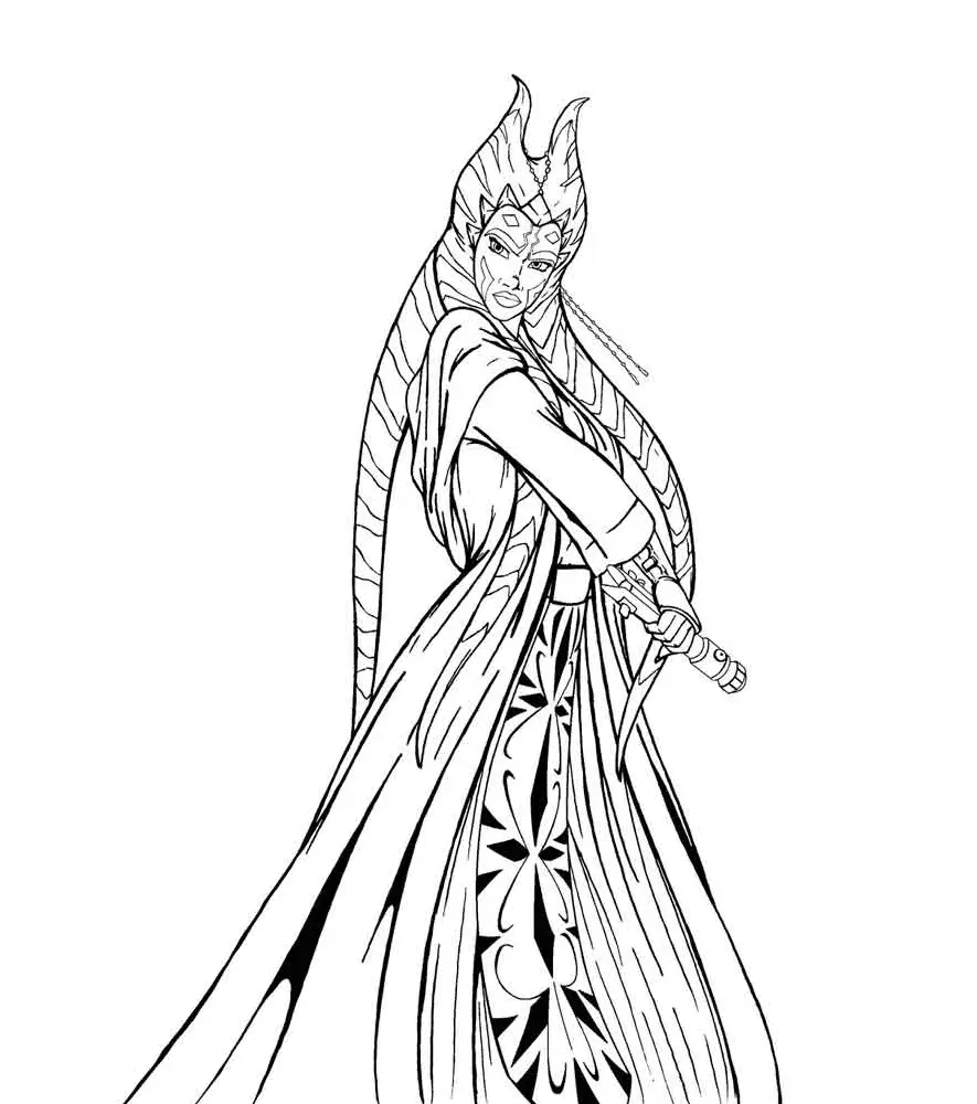 Desenhos de Ahsoka Para Colorir 10