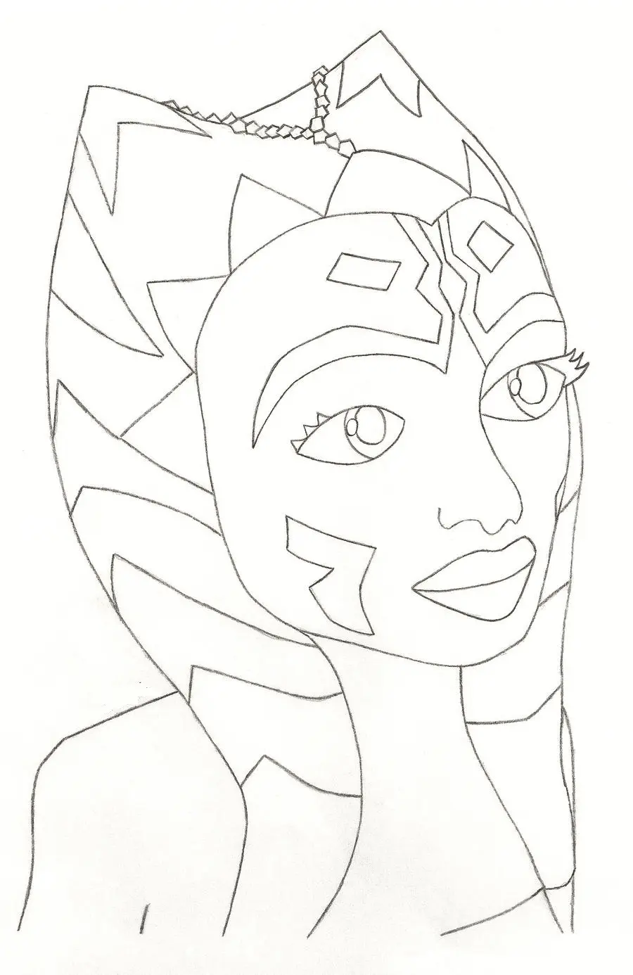 Desenhos de Ahsoka Para Colorir 11