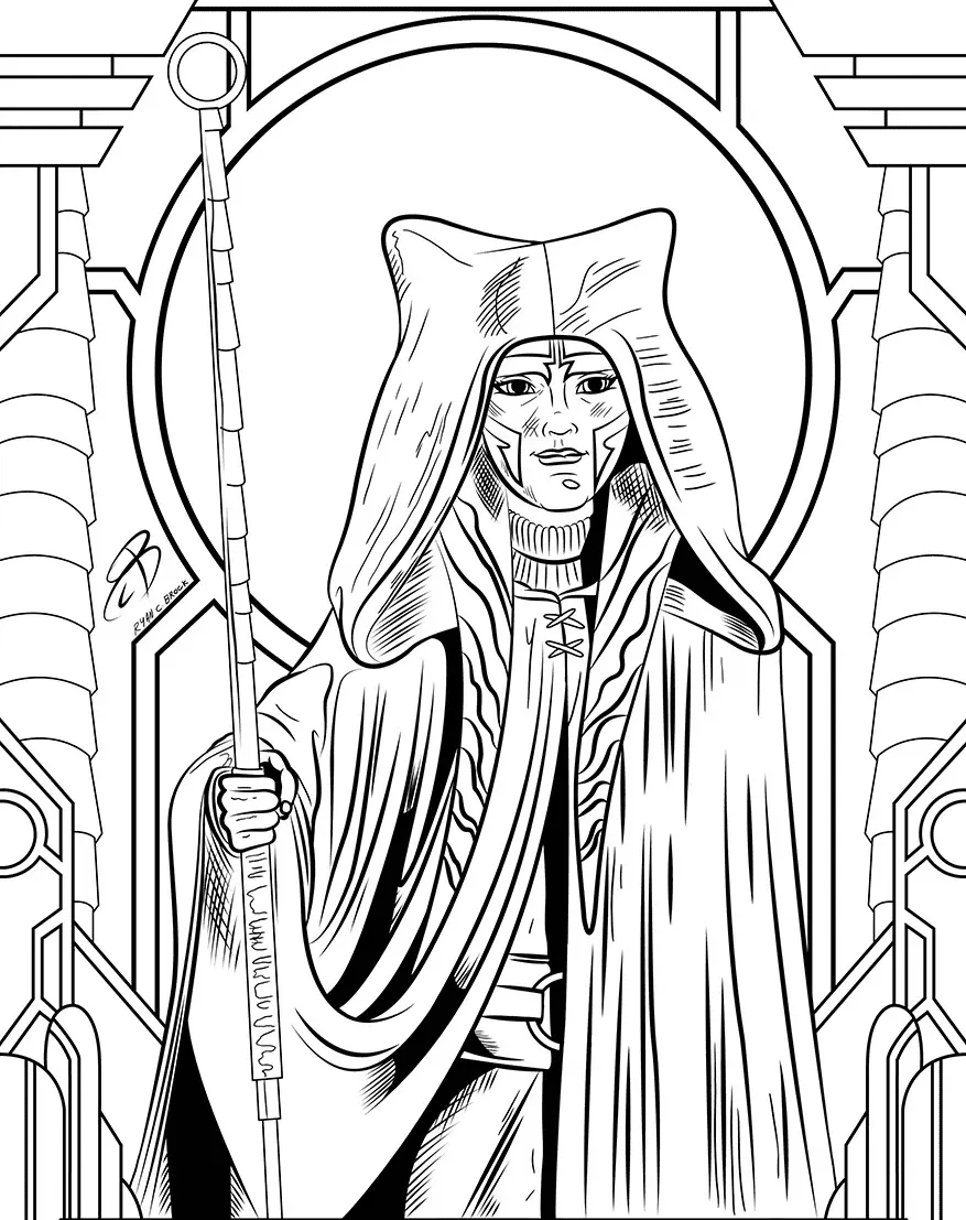 Desenhos de Ahsoka Para Colorir 17