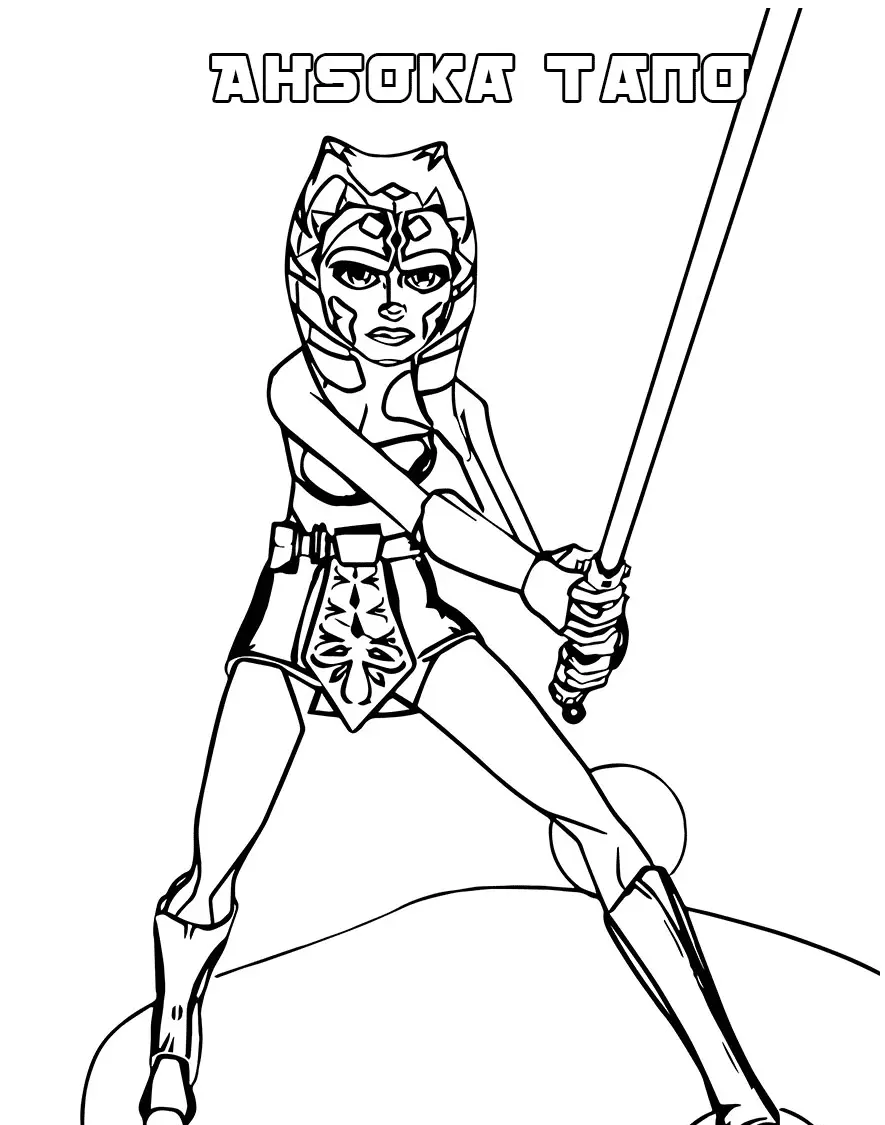 Desenhos de Ahsoka Para Colorir 18
