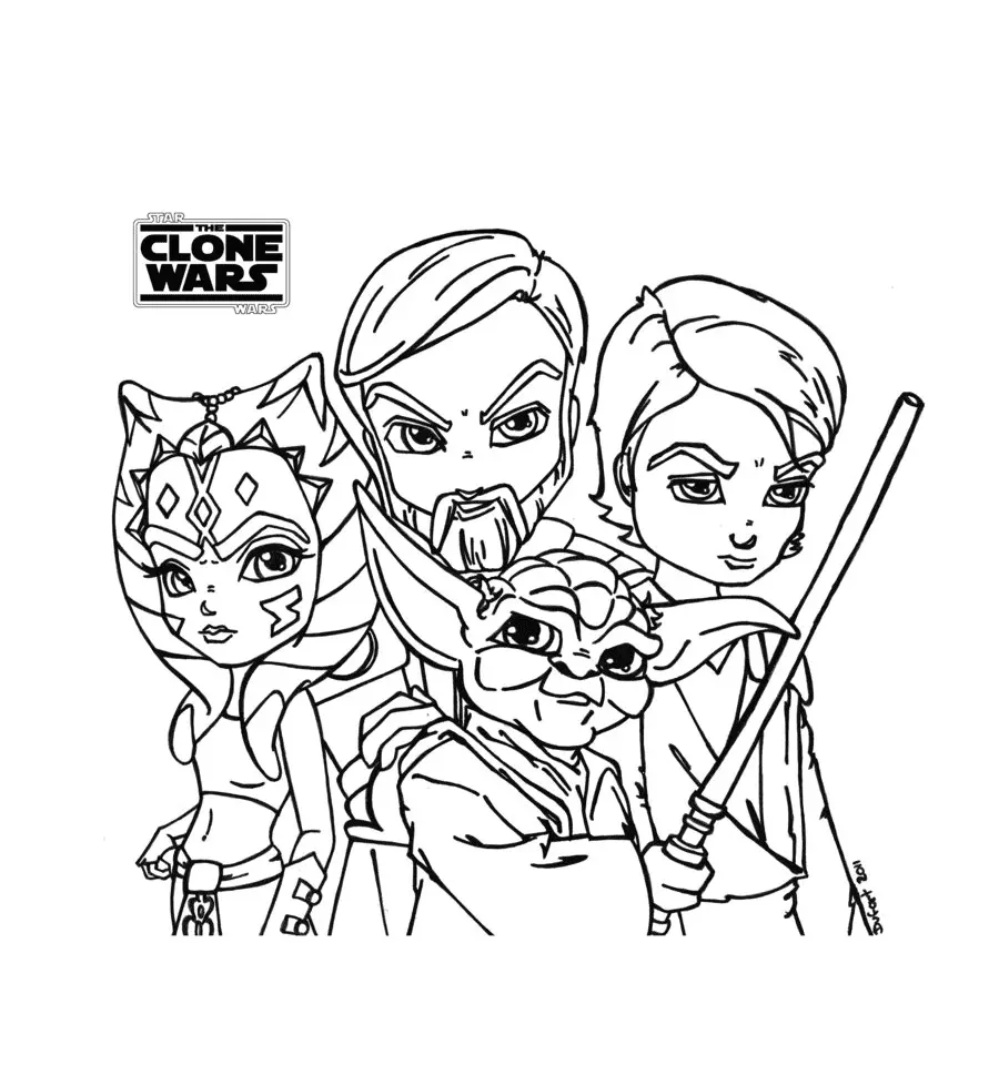 Desenhos de Ahsoka Para Colorir 19