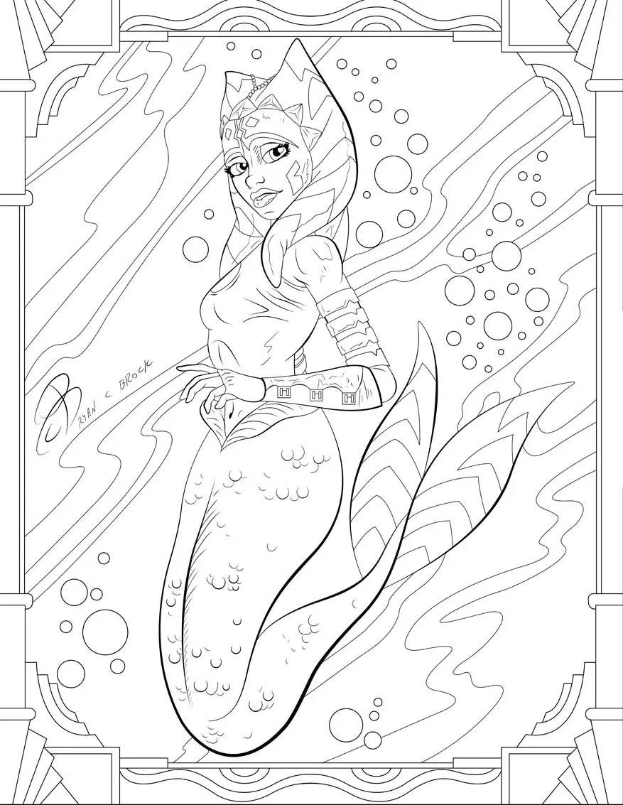Desenhos de Ahsoka Para Colorir 21