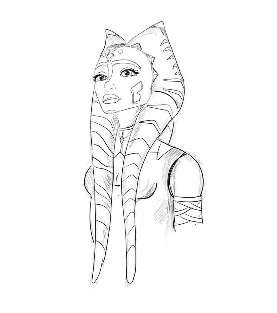 Desenhos de Ahsoka Para Colorir 22