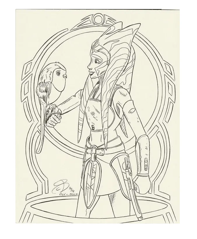 Desenhos de Ahsoka Para Colorir 24