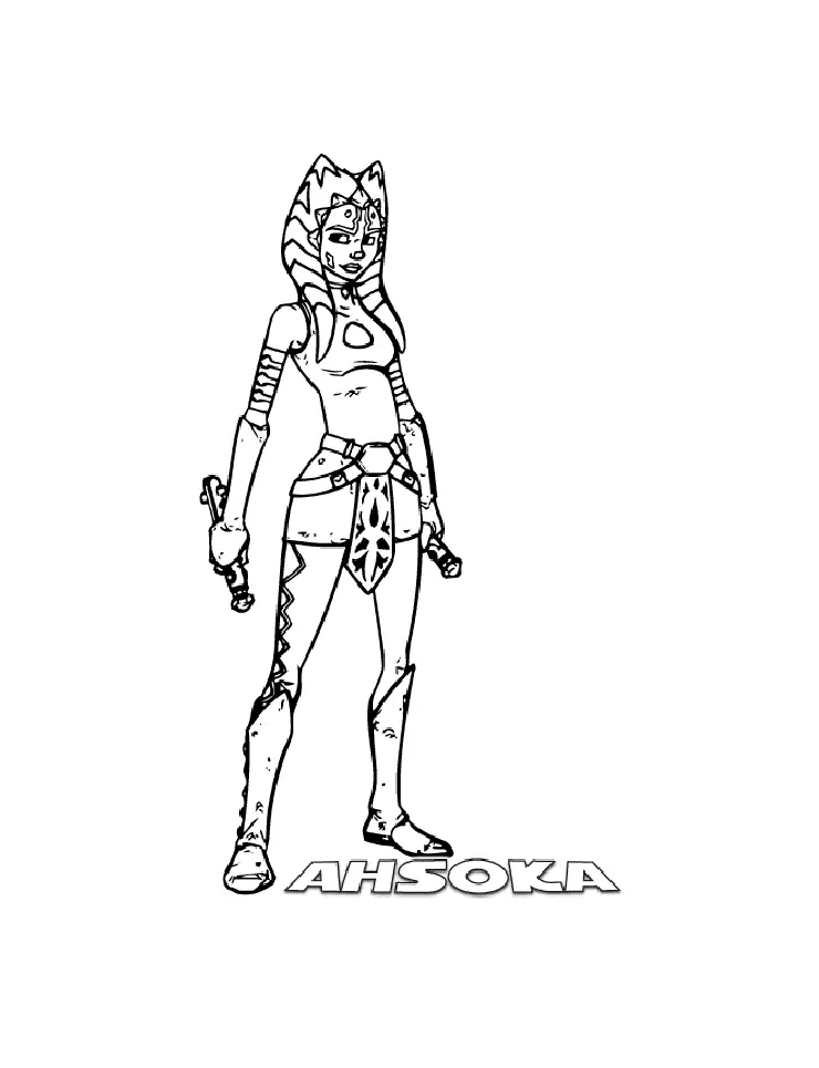 Desenhos de Ahsoka Para Colorir 28