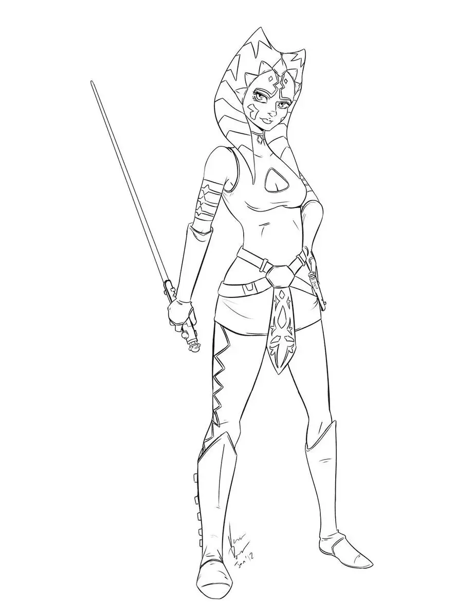 Desenhos de Ahsoka Para Colorir 8