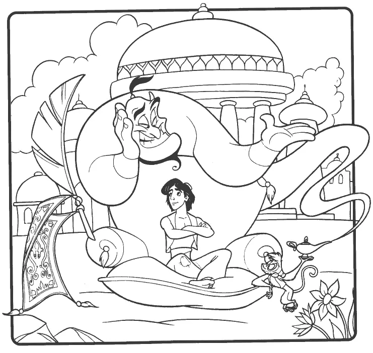 Aladdin Coloring Pages 35