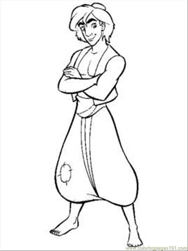 Aladdin Coloring Pages 4