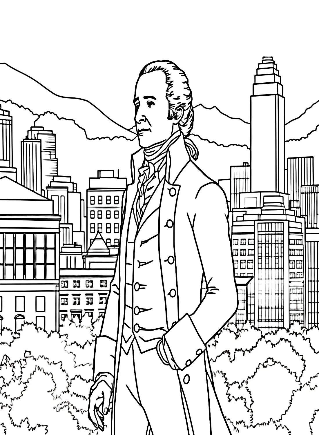 Alexander Hamilton Para Colorear 10
