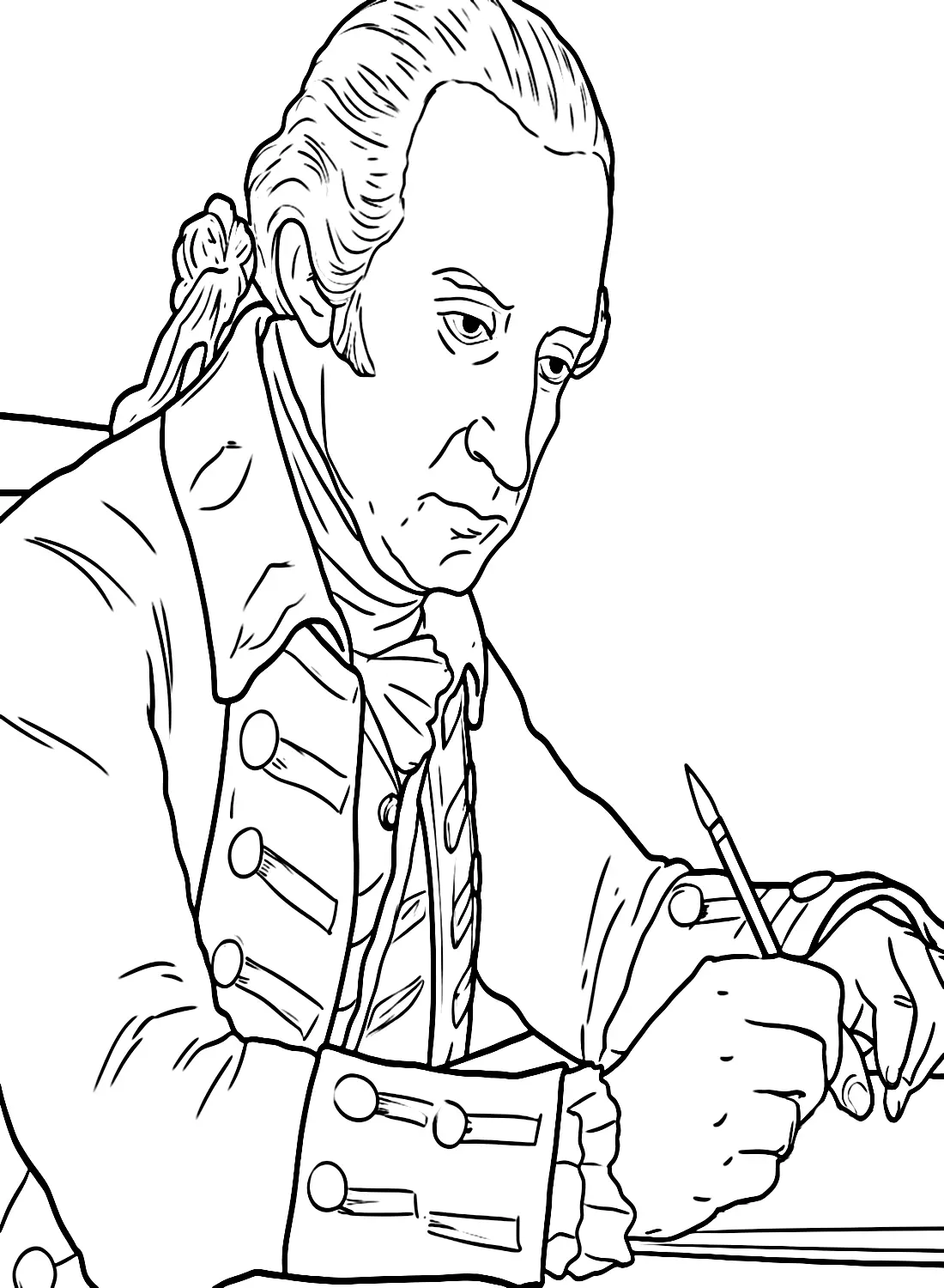 Alexander Hamilton Para Colorear 2