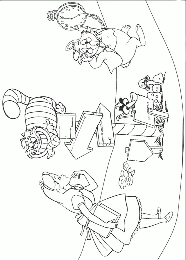 Alice im Wunderland Ausmalbilder 48