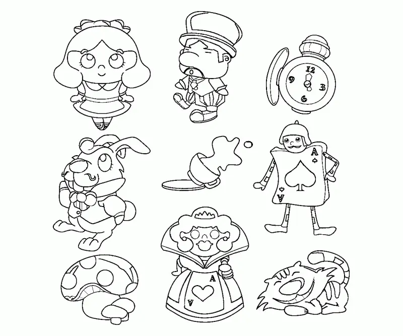 Alice im Wunderland Ausmalbilder 8