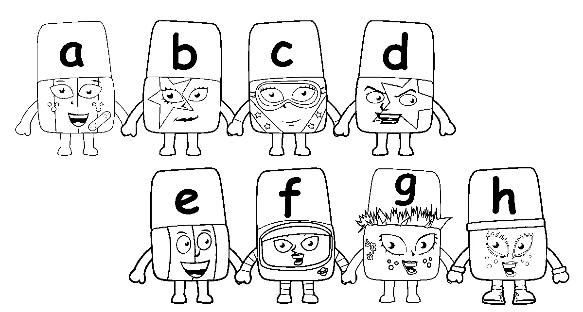 Alphablocks Coloring Pages 8