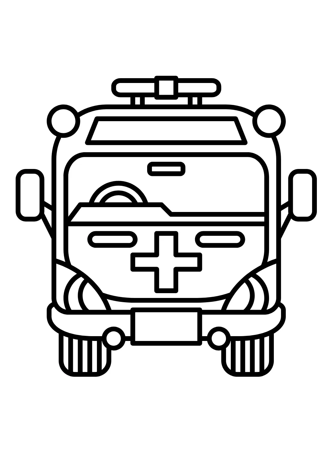 Ambulance Coloring Pages