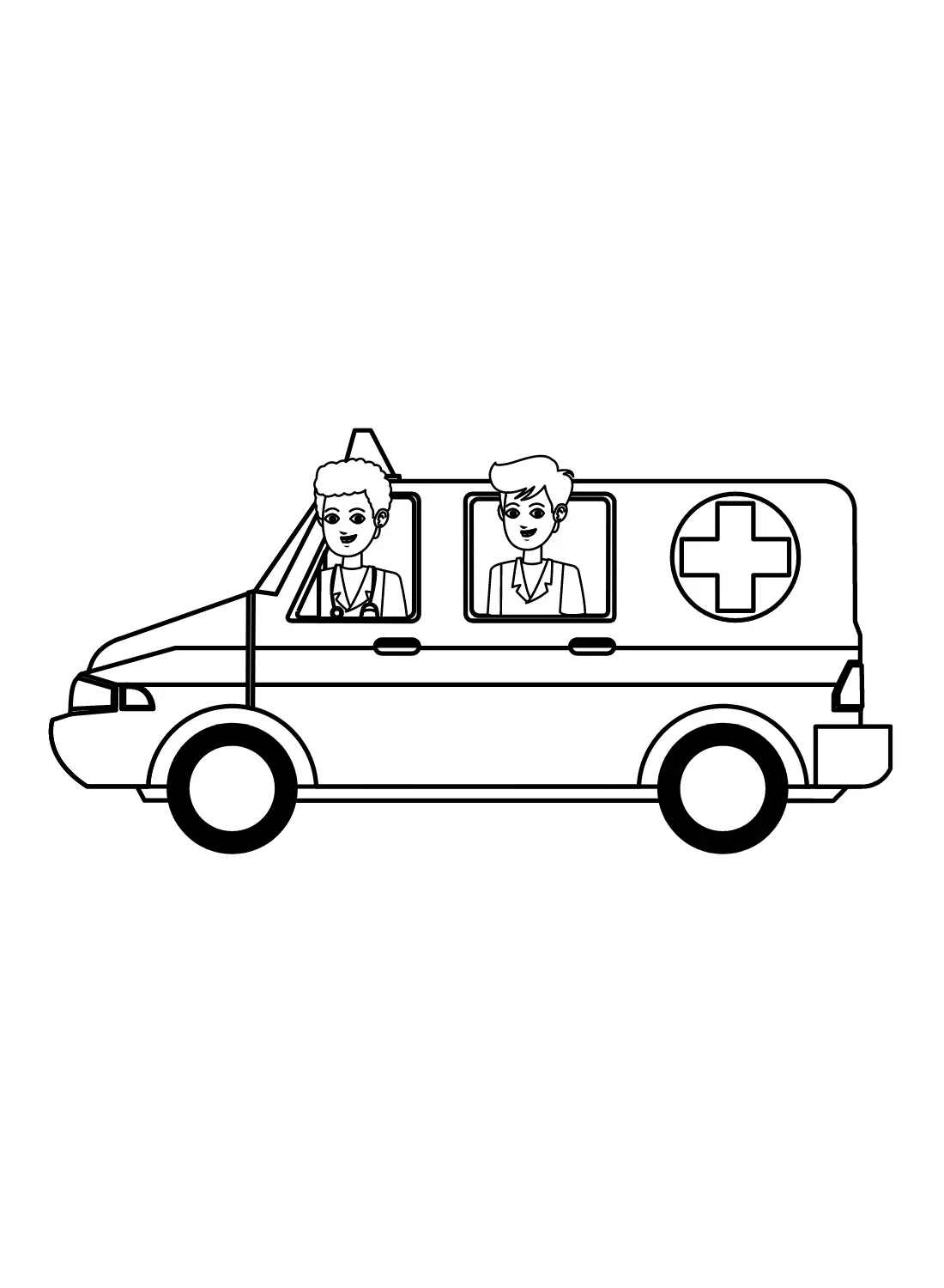 Ambulance Coloring Pages 9