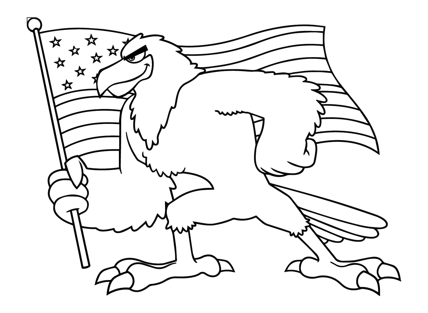 Desenhos de Bandeira Americana Para Colorir 1