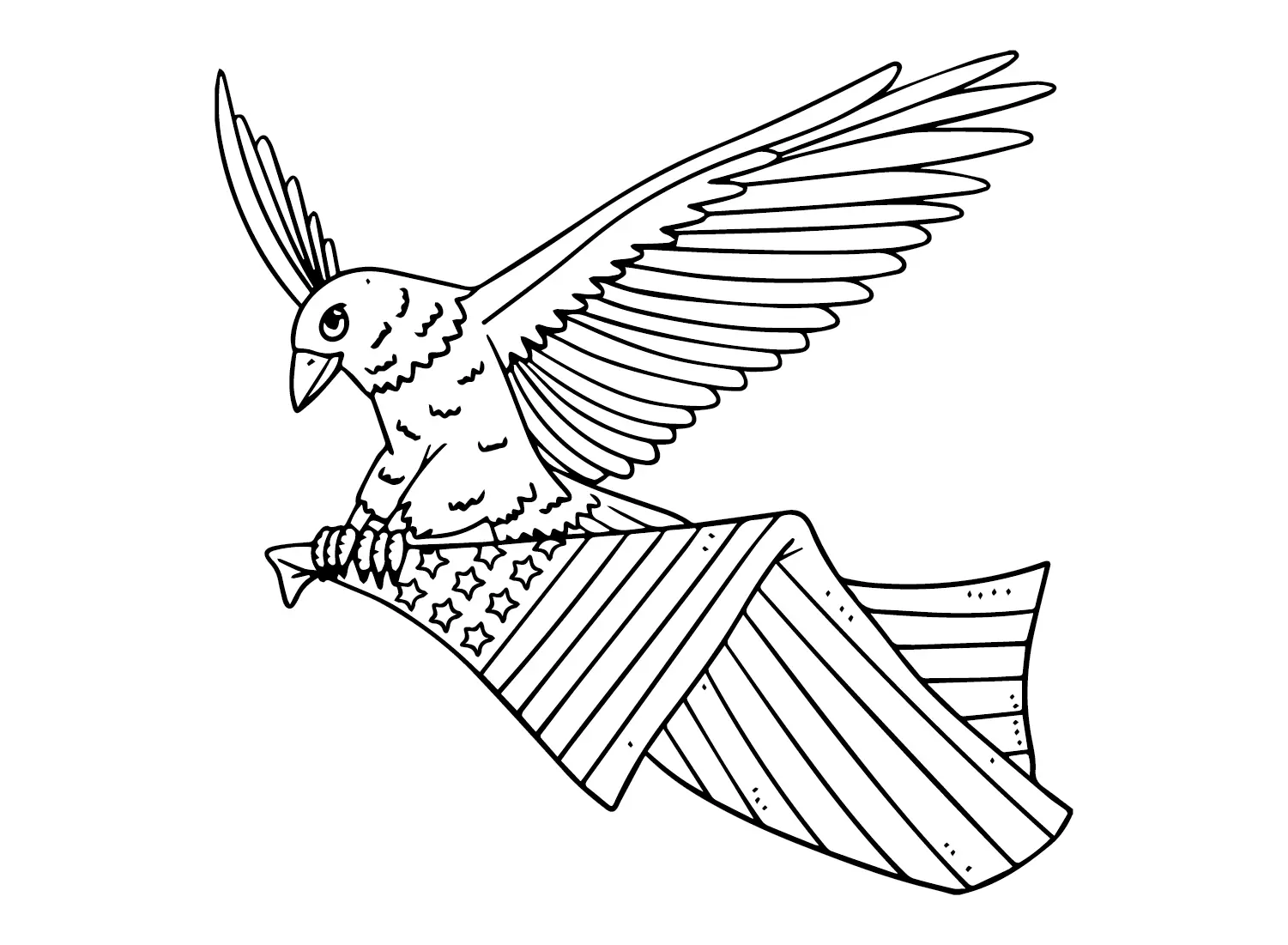 Desenhos de Bandeira Americana Para Colorir 11