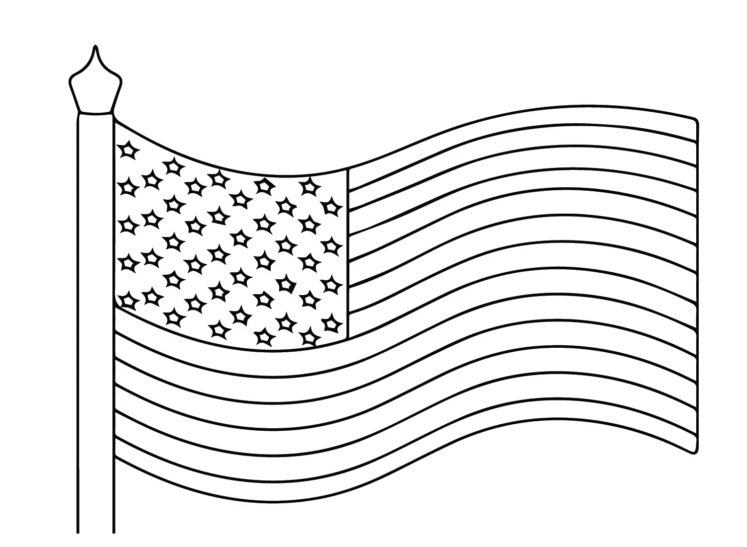 Desenhos de Bandeira Americana Para Colorir 12