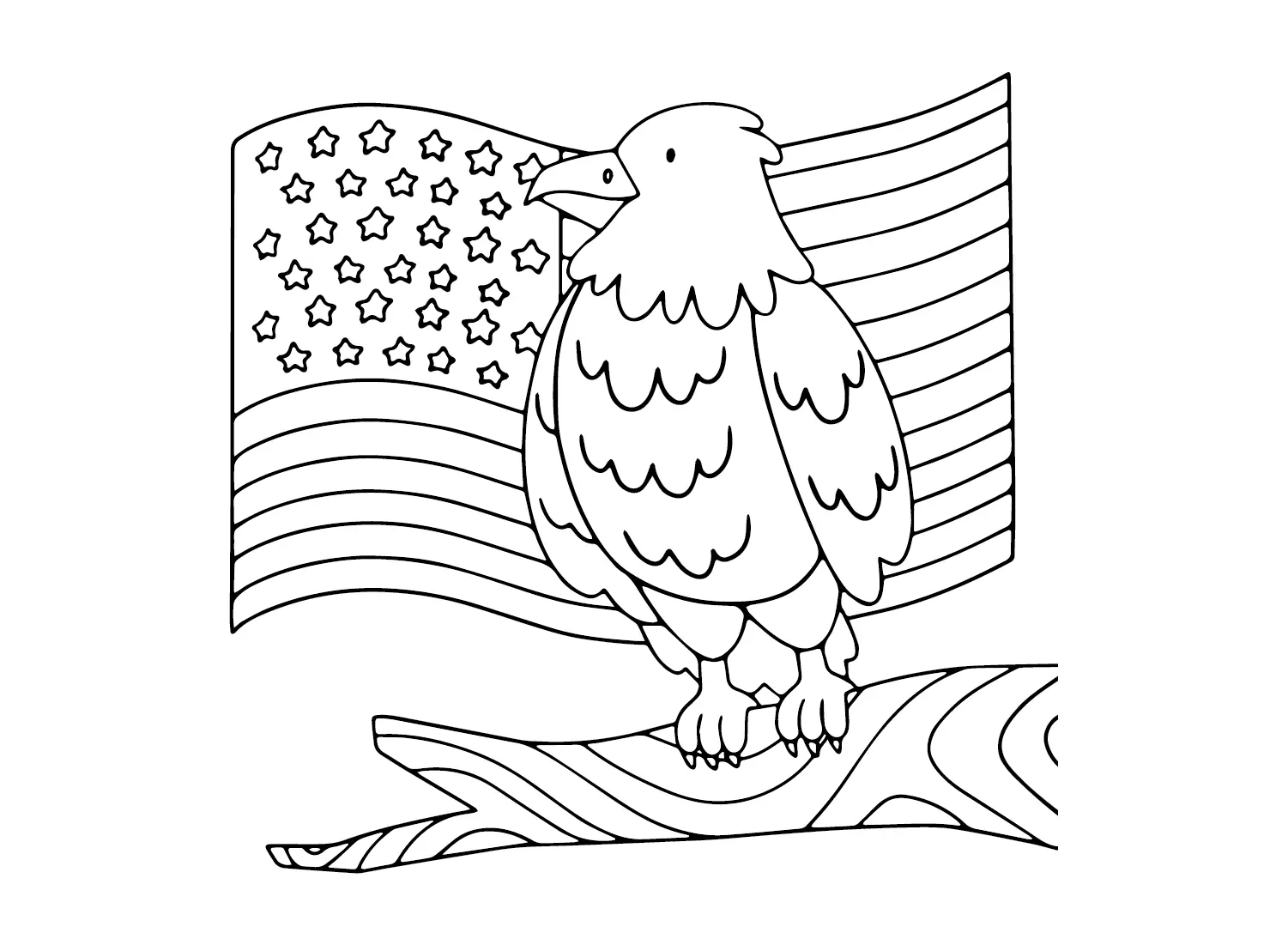 Desenhos de Bandeira Americana Para Colorir 17