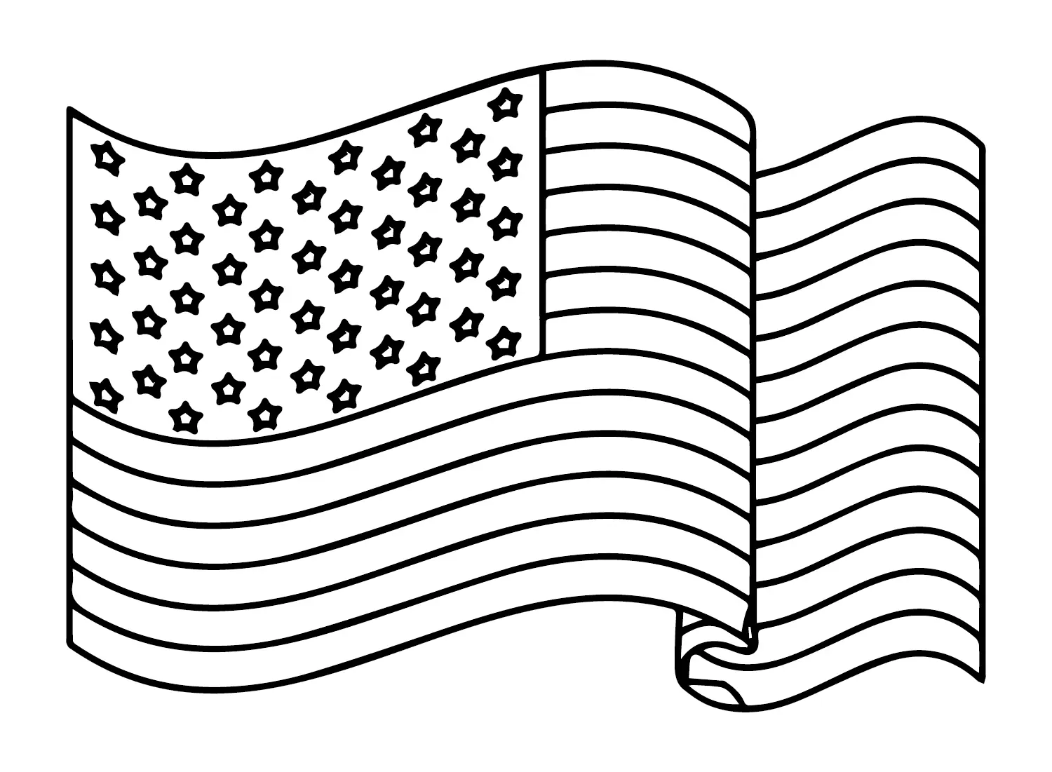 Desenhos de Bandeira Americana Para Colorir 18
