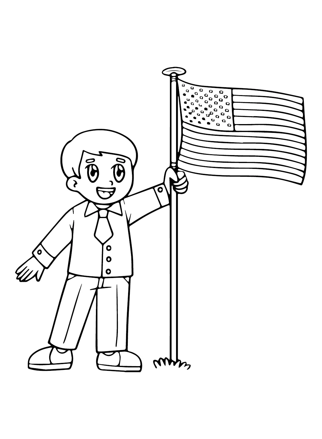 Desenhos de Bandeira Americana Para Colorir 21
