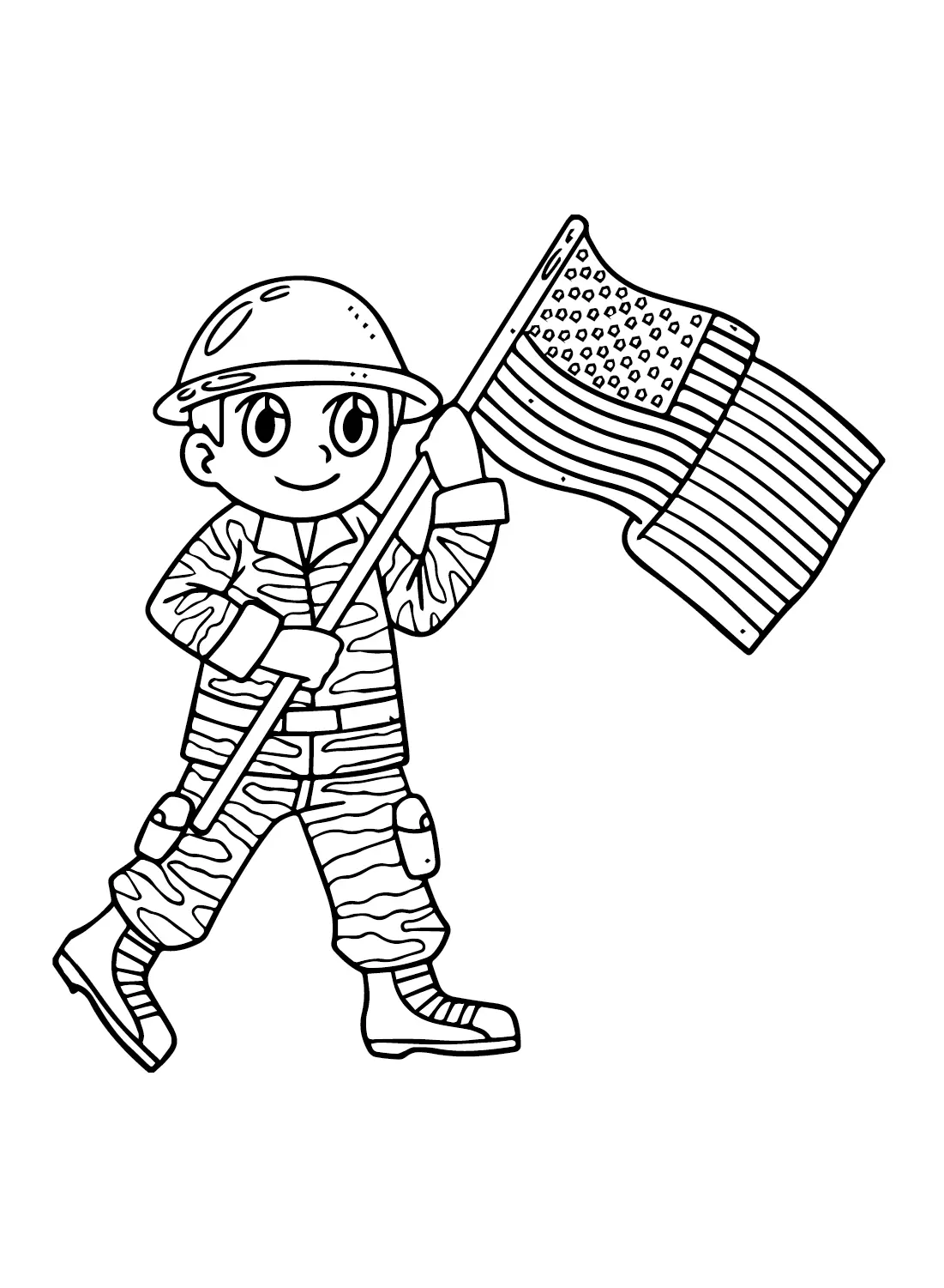 Desenhos de Bandeira Americana Para Colorir 6