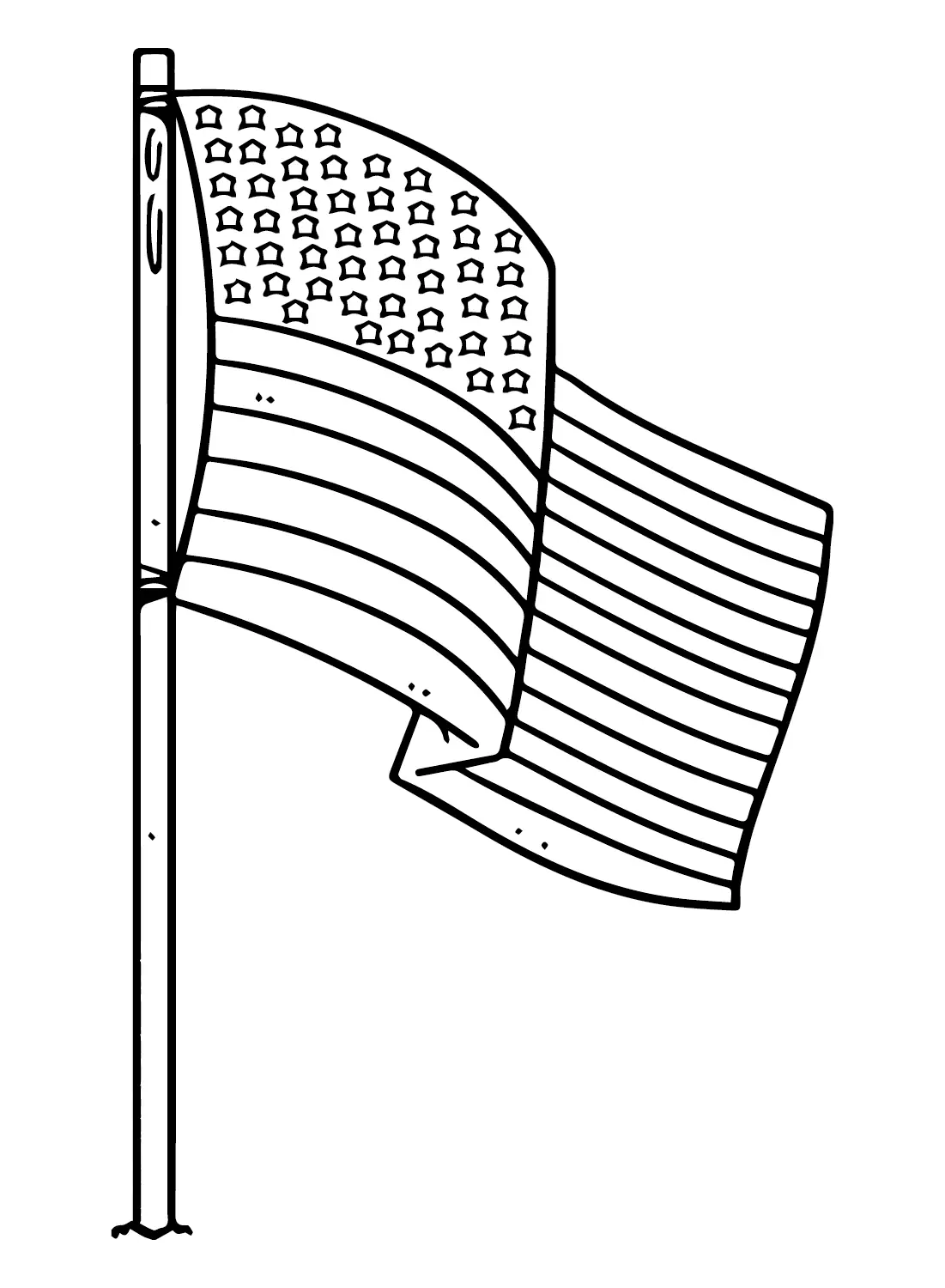 Desenhos de Bandeira Americana Para Colorir 7