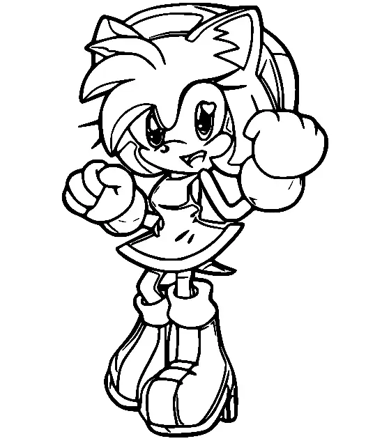 Amy Rose Coloring Pages 43