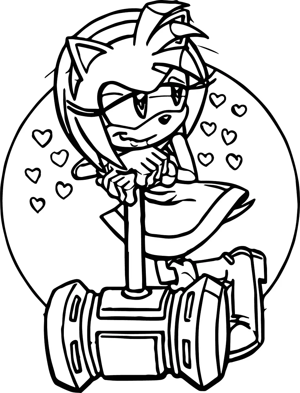 Amy Rose Coloring Pages 44