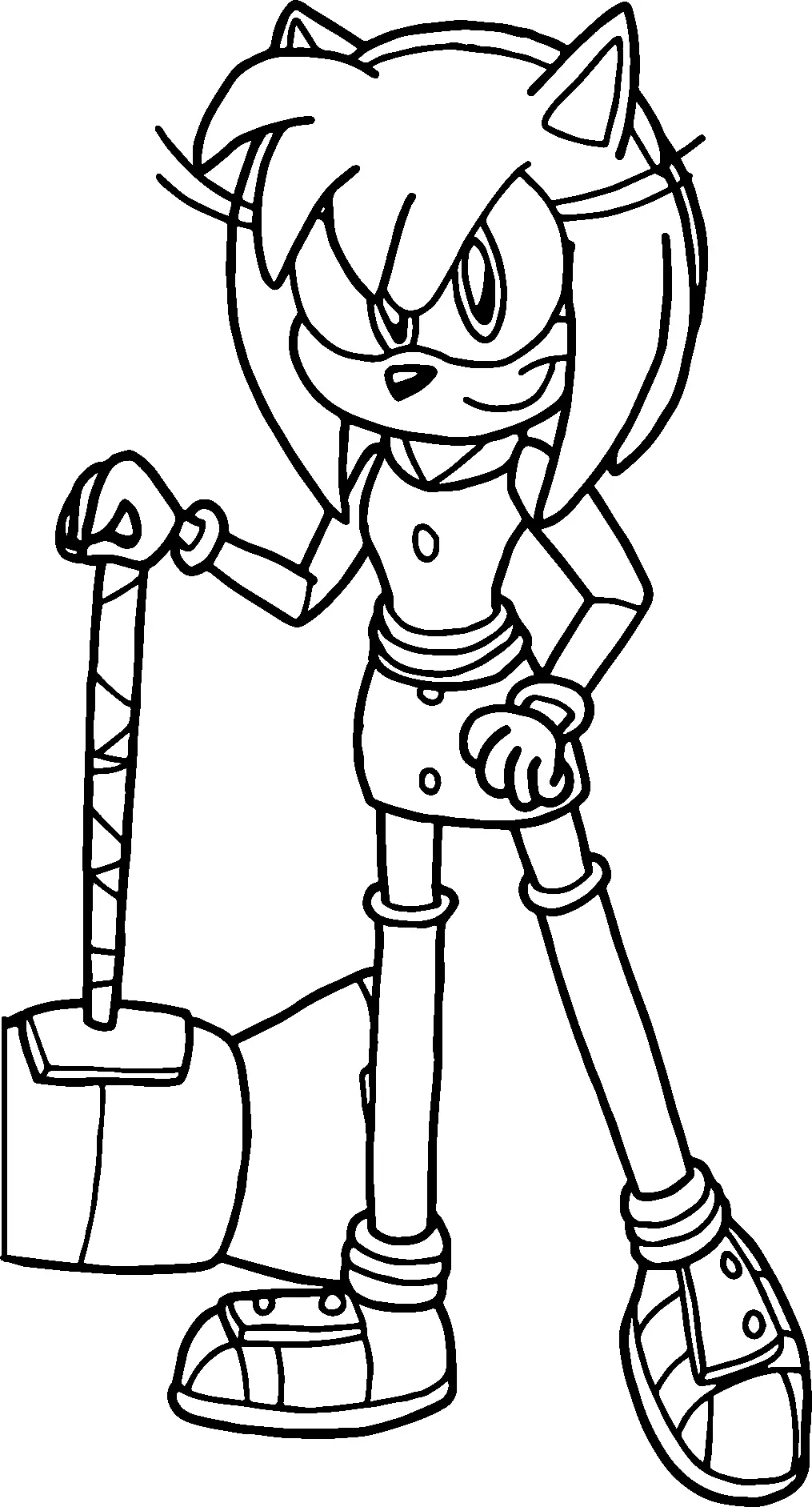 Amy Rose Para Colorear