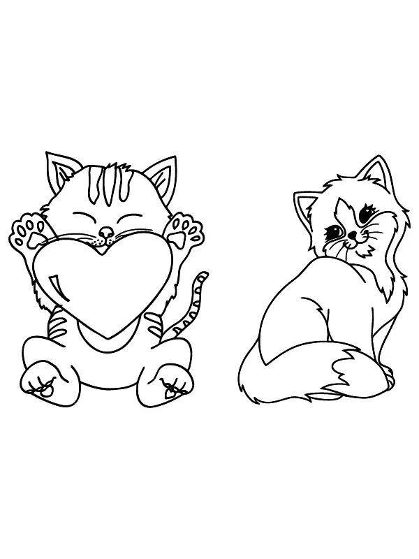 Animal Valentine s Coloring Pages