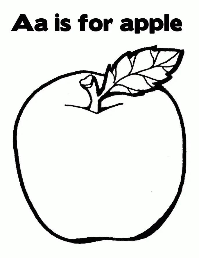 Apple Coloring Pages 9