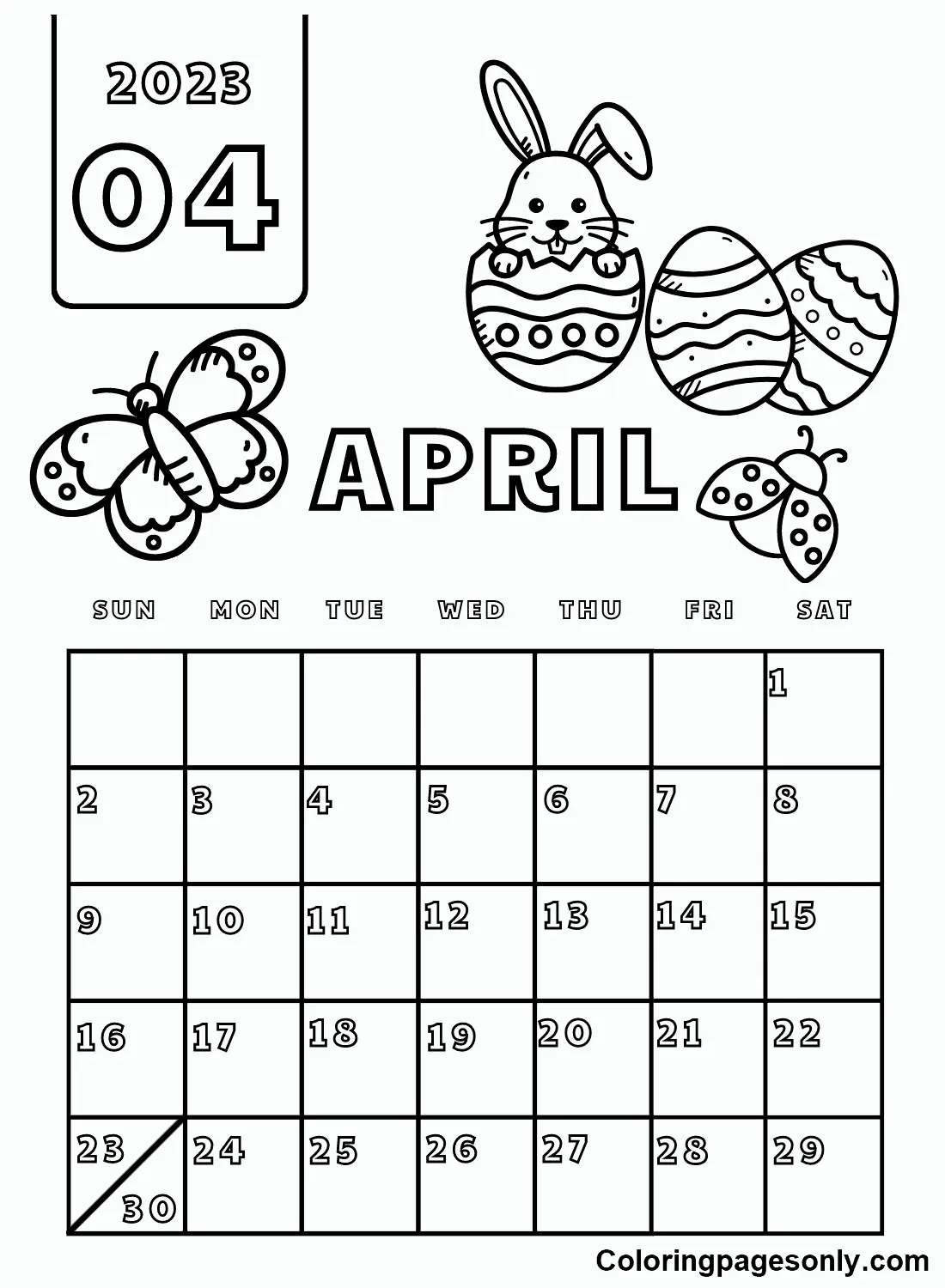 Abril Para Colorear 31