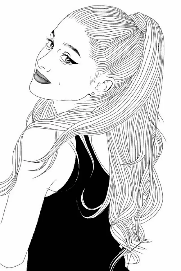 Ariana Grande Coloring Pages 14