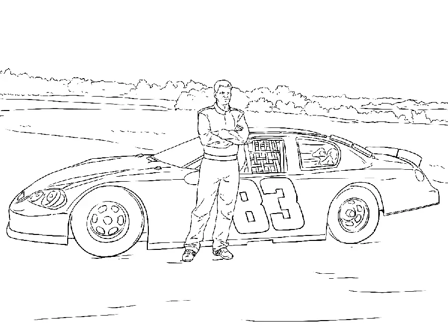 Autosport Para Colorear 8