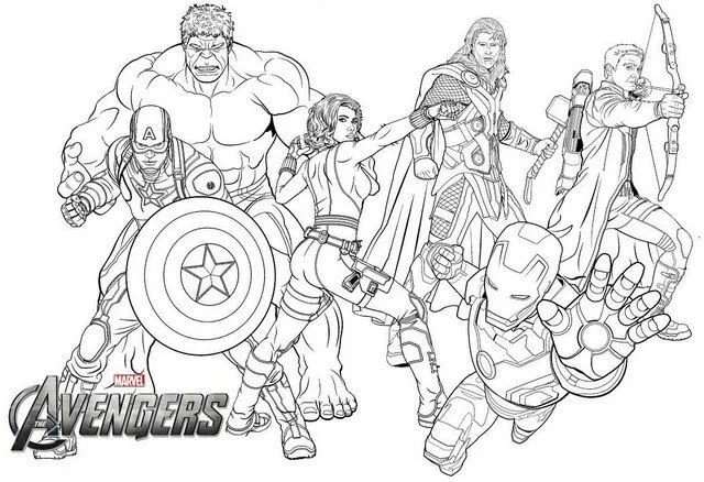 Vengadores Endgame Para Colorear 5